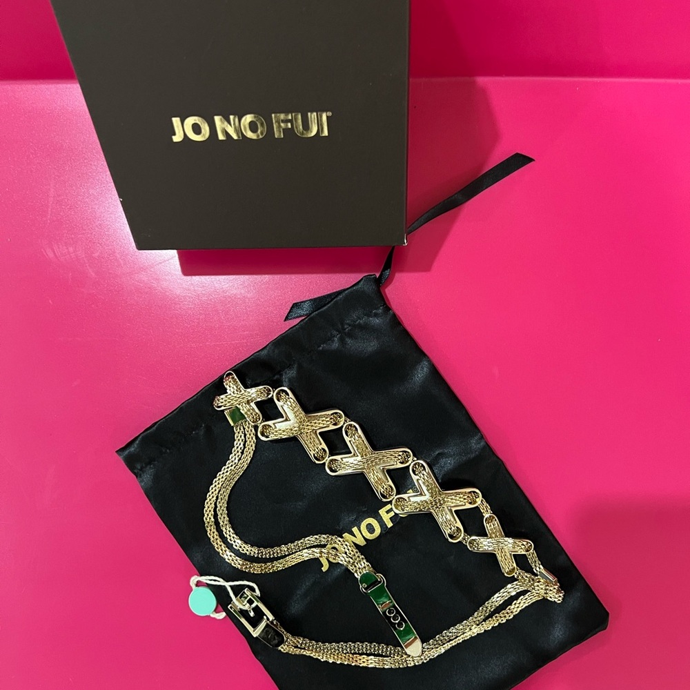 💎Gold Geometric Belt Accessory with Intricate Design💎